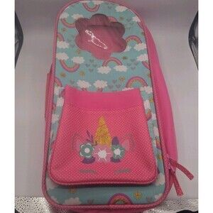 “My Life As Unicorn Backpack Kids Pink Rainbow Glitter Small School Bag Girls...